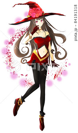赤い薔薇の魔法使い キャラno 112 1のイラスト素材