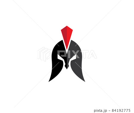 Spartan helmet vector icon illustration Spartan helmet vector icon illustration 84192775