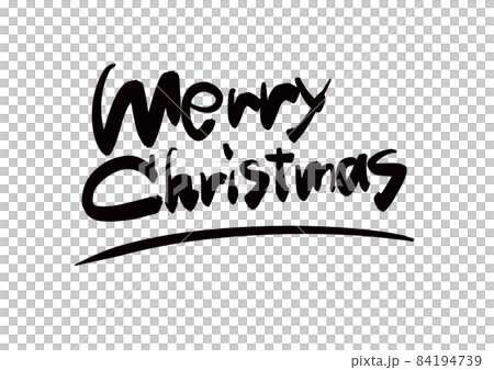 Handwritten logo [Merry Christmas] Simple illustration Character material 84194739