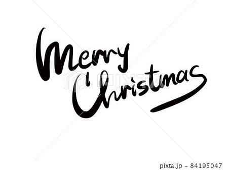手書きロゴの Merry Christmas シンプルなイラスト文字素材のイラスト素材