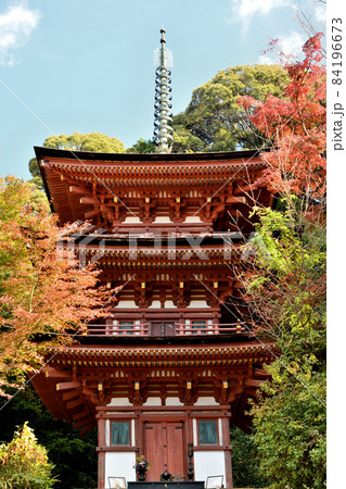 紅葉の浄瑠璃寺(三重堂) 【京都府木津川市】 紅葉の浄瑠璃寺(三重堂) 【京都府木津川市】 84196673