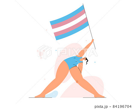 Colour vector concept with one person. Colour vector concept with one person. 84196704