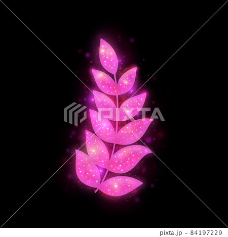 Pink floral element isolated on black background Pink floral element isolated on black background 84197229