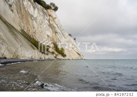 Beautiful chalk cliffs at Mons Klint in Denmark 84197232