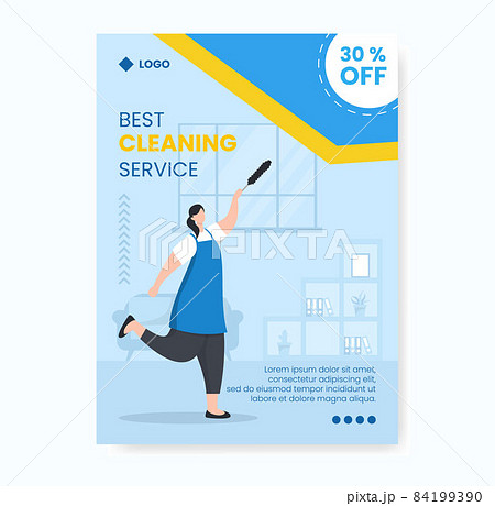 Home Cleaning Service Poster Editable of Square Background Suitable for Social media, Feed, Card, Greetings, Print and Web Internet Ads 84199390
