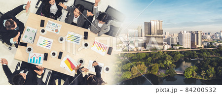 Successful business people celebrate together with joy broaden view Successful business people celebrate together with joy broaden view 84200532