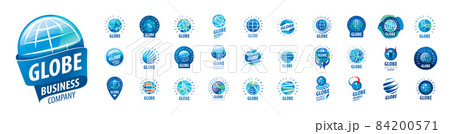 A set of vector logos of the Globe on a white background 84200571
