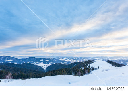 Magic sunset on the high mountains of the Ukrainian Carpathian Mountains Magic sunset on the high mountains of the Ukrainian Carpathian Mountains 84200765