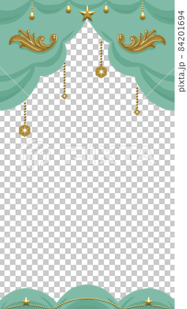 薄荷綠窗簾框 84201694