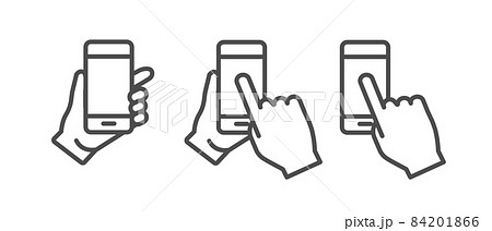 スマートフォン操作のイラストアイコンセット 84201866