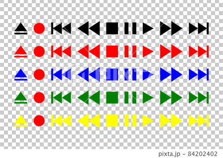 操作用ボタンのアイコンセット 84202402