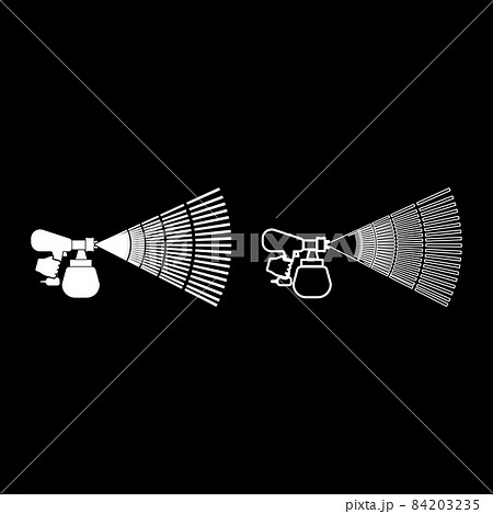 Coloring machine Painting tool in hand icon white color vector illustration flat style image set 84203235