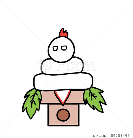 にわとりの鏡餅 84203447