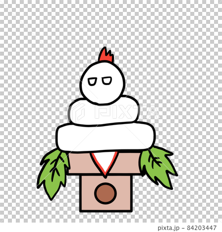 にわとりの鏡餅 84203447