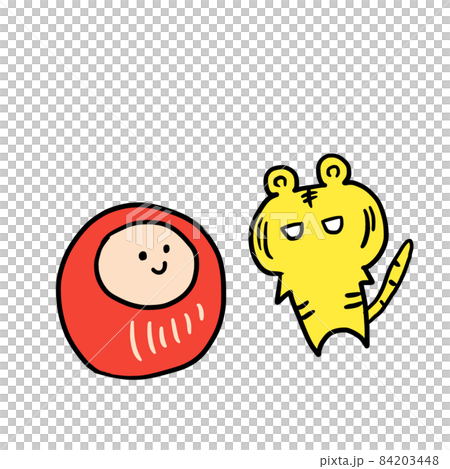 Tiger and Daruma set 84203448