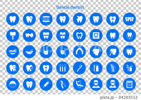 Dental Icon Solid Painted Dental Clinic Illustration Material Vector Design 84203512