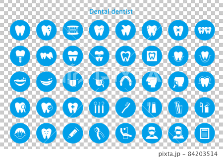 Dental Icon Solid Painted Dental Clinic Illustration Material Vector Design 84203514