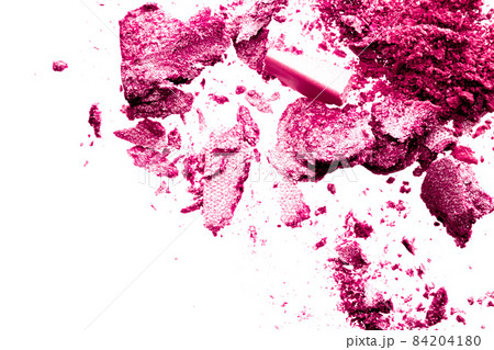Powder cosmetics, mineral organic eyeshadow, blush or crushed cosmetic product isolated on white background, makeup and beauty banner, flatlay design Powder cosmetics, mineral organic eyeshadow, blush or crushed cosmetic product isolated on white background, makeup and beauty banner, flatlay design 84204180