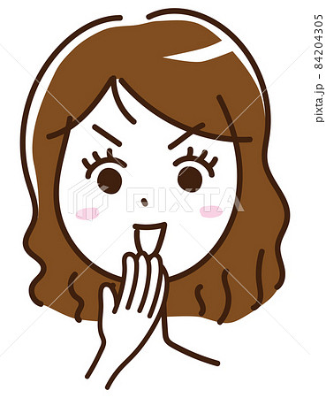 女性　顔　表情　笑顔　嫌な笑い　高飛車 84204305