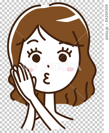 女性面部表情，想到的想法 84204309