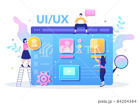 UI & UX Programmer Flat Design Vector Illustration for Business Information and Team Sharing Ideas with Designer, Coding, Interface or Software App Development UI & UX Programmer Flat Design Vector Illustration for Business Information and Team Sharing Ideas with Designer, Coding, Interface or Software App Development 84204364