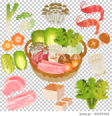 鍋セット イラスト素材 84205926