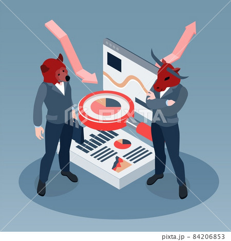 Isometric Investment Animals Composition 84206853