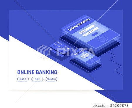 Online Banking Isometric Webpage 84206873