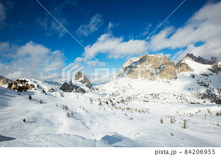 Dolomites winter mountains ski resort 84206955