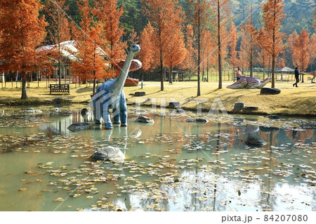 紅葉 観光地 湖 84207080