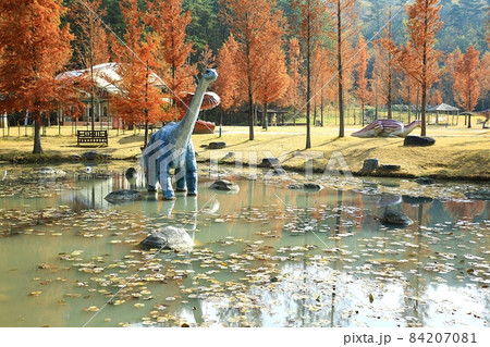 紅葉 観光地 湖 84207081