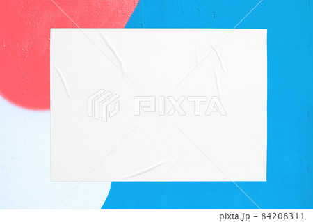 colorful urban wall texture with wrinkled glued poster template colorful urban wall texture with wrinkled glued poster template 84208311