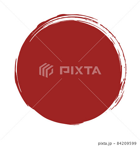 赤色の和風なイメージの円の素材 赤色の和風なイメージの円の素材 84209599