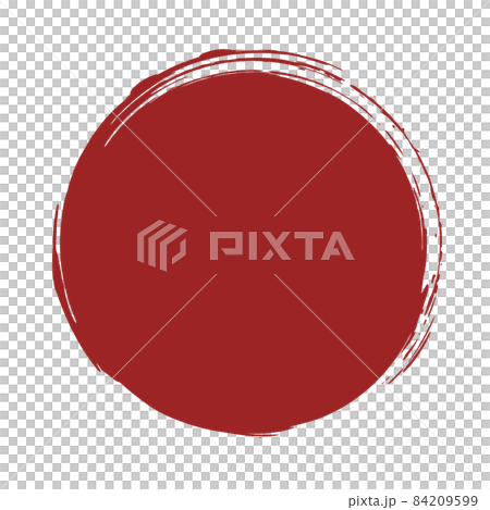 赤色の和風なイメージの円の素材 赤色の和風なイメージの円の素材 84209599