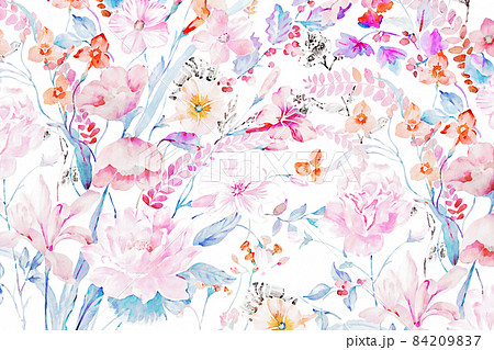 Beautiful watercolor flower bouquet illustration 84209837