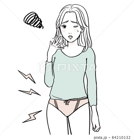 デリケートゾーンに不快感や違和感を感じている女性 84210132