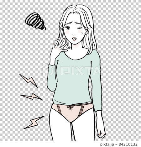 デリケートゾーンに不快感や違和感を感じている女性 84210132