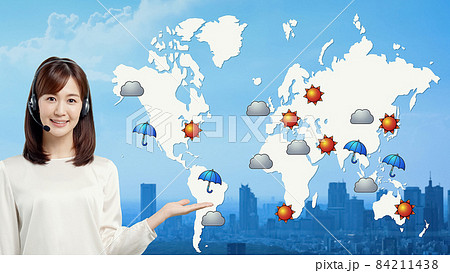 世界の天気予報　気象予報士 84211438