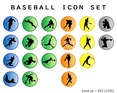 野球アイコンのセット 野球アイコンのセット 84212082
