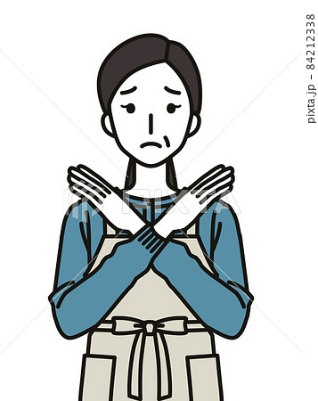 手でばつのジェスチャーをする40代・50代の主婦の女性 84212338