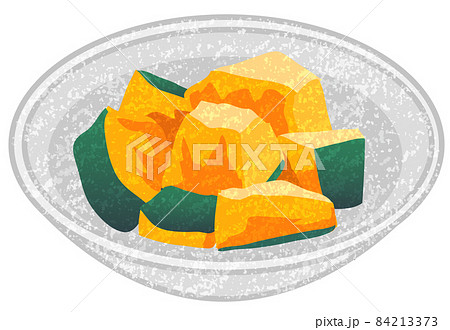 かぼちゃの煮物　手描き風 84213373