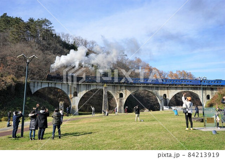 SLも走る釜石線 名所めがね橋 SLも走る釜石線 名所めがね橋 84213919