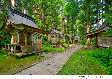 羽黒山・出羽神社・参詣道に整然と並ぶ末社、大年神社、天神社、豊玉姫神社・東北・山形県鶴岡市 羽黒山・出羽神社・参詣道に整然と並ぶ末社、大年神社、天神社、豊玉姫神社・東北・山形県鶴岡市 84214628
