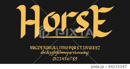 Decorative Alphabet Font vector illustration isolated Background Decorative Alphabet Font vector illustration isolated Background 84215347