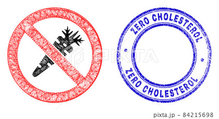 Rubber Zero Cholesterol Seal and Net Irregular Mesh Forbidden Carrot Icon 84215698