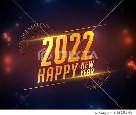 2022 new year background with celebration shiny fireworks 84219245