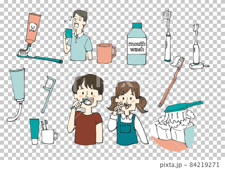關於牙膏和兒童套裝的插圖 84219271