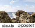 岩場と打ちつける白波 84220505