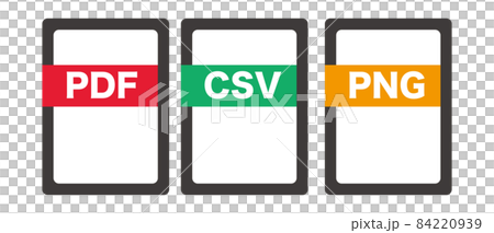 PDF / CSV / PNG 文件格式圖標。延期。 PDF / CSV / PNG 文件格式圖標。延期。 84220939