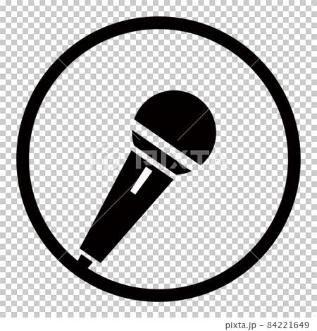 Microphone round icon - Stock Illustration [84221649] - PIXTA